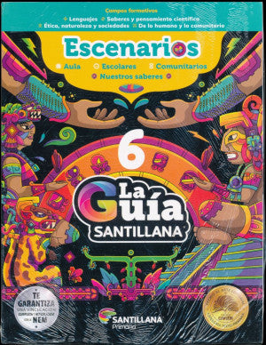 Paquete Guía Santillana 6 Primaria + Cuaderno De Matemáticas + Multiples Lenguajes + Educación Socioemocional + Mercado Privado 2024