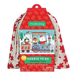CHRISTMAS TRAIN PUZZLE TO GO 36 PIECE