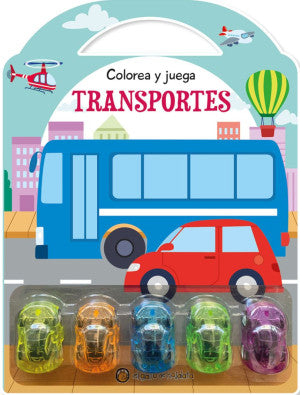 Colorea y juega. Transportes