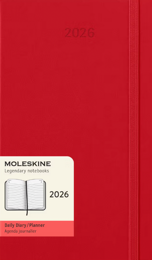 Agenda 2026 Grande Roja Diaria Pasta Dura