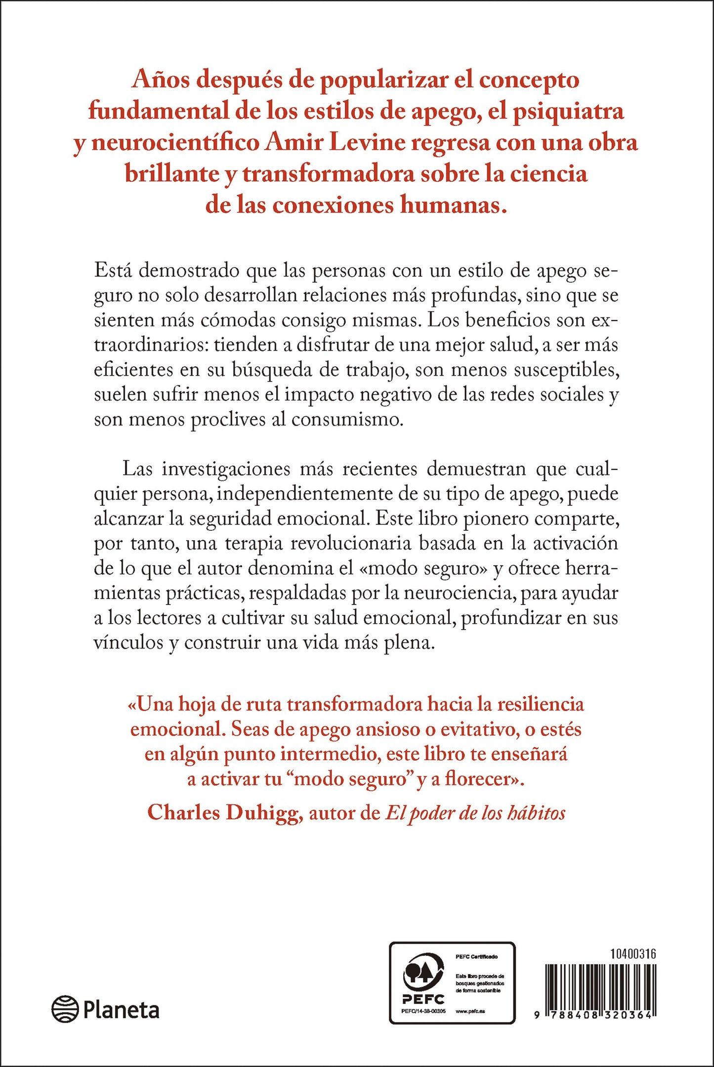 Seguridad emocional | Amir Levine | Planeta