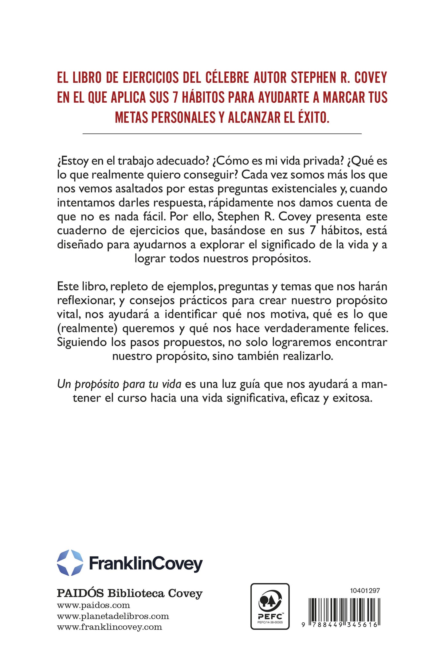 Un propósito para tu vida | Stephen R. Covey | Paidós