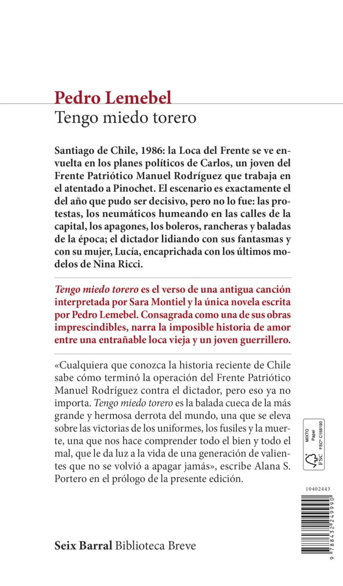 Tengo miedo torero | Pedro Lemebel | Seix Barral