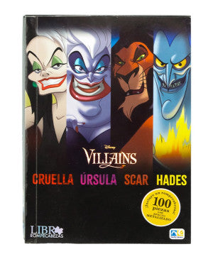 Libro Rompecabezas Disney Villains ( Incluye un rompecabezas de 100 piezas)