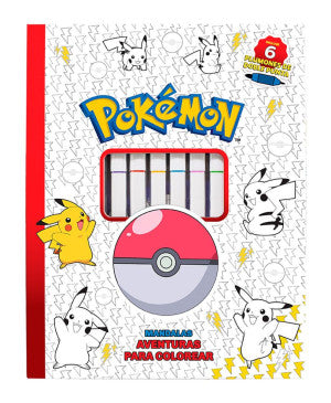 Pokémon. Mandalas: Aventuras para colorear / Pd. ( Incluye 6 plumones de doble punta)