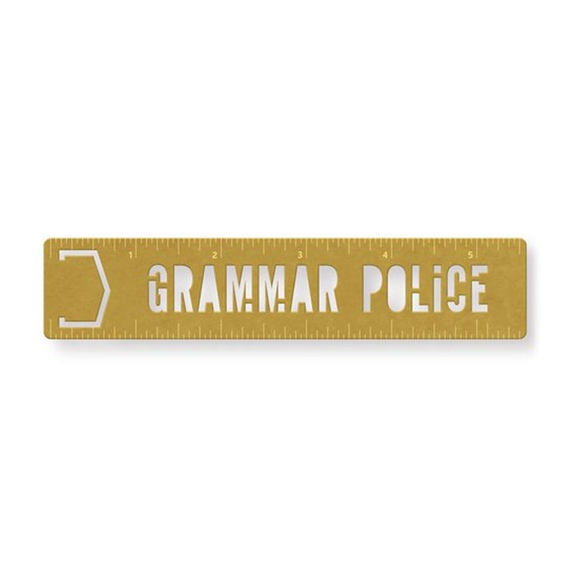 Grammar Police Metal Bookmark