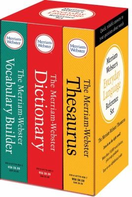 Merriam-Webster's Everyday Language Reference Set: Includes: The Merriam-Webster Dictionary, the Merriam-Webster Thesaurus, and the Merriam-Webster Vocabulary Builder [Mass Market Paperback] Merriam-Webster