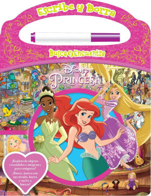 Escribe y borra / Busca y encuentra. Disney Princesa / Pd.