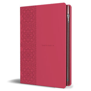 BIBLIA RVR60. SIMIL PIEL FUCSIA CREMALLE