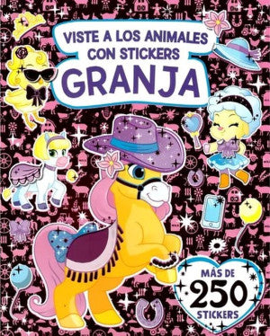 Viste a los animales con stickers. Granja
