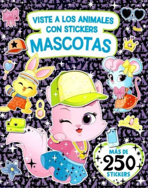 Viste a los animales con stickers. Mascotas
