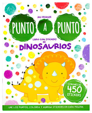 Mi primer punto a punto. Libro con stickers de dinosaurios