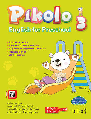 Píkolo 3. English for preschool | FOX, JEROME; LOPEZ FLORES, LOURDES; NAVARRETE HERRERA, DAVID; SALAZAR DE LLAGUNO, JON | Trillas
