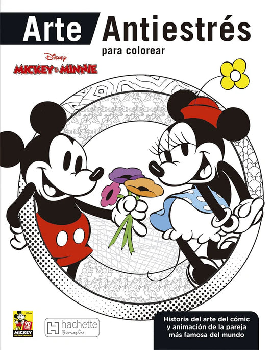 Arte Antiestrés. Mickey y Minnie | Disney | Hachette Bienestar