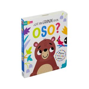 Libro con ventanas deslizables. ¿Qué tan grande es un oso? / Pd.