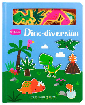 Fieltromanía. Dino-diversión / Pd. (Con 20 figuras de fieltro)