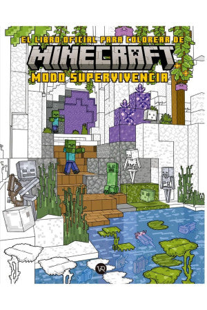 El libro oficial para colorear de Minecraft modo supervivencia
