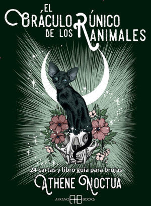 El oráculo rúnico de los animales ( 24 cartas y libro guía para brujas)