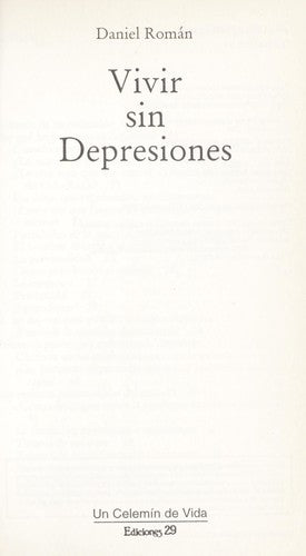 Vivir sin depresiones [Paperback] Roman, Daniel