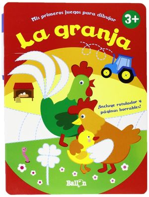La granja. Mis primeros juegos para dibujar (Incluye rotulador y páginas borrables) (+3 años) | Ballon Media
