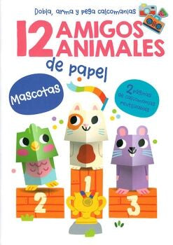 12 amigos animales de papel. Mascotas