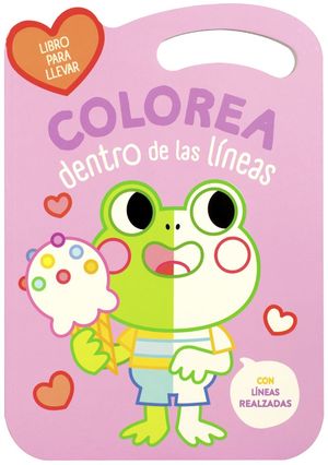 Colorea dentro de las líneas. Rana