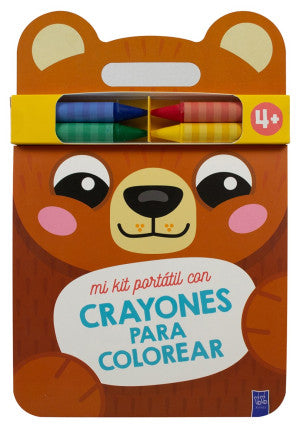 Mi kit portatil con crayones para colorear: Oso (4+) | Yoyo Books Ediciones