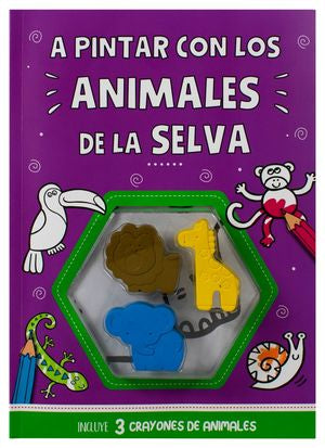 A pintar con los animales de la selva