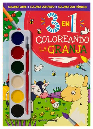 3 en 1. Coloreando la granja