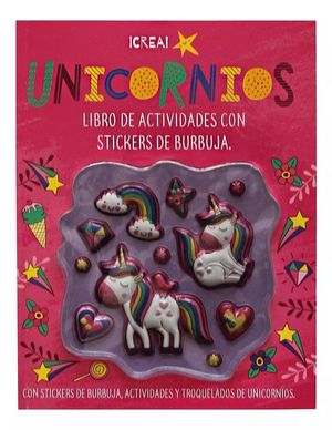 Unicornios. Libro de actividades con stickers de burbuja