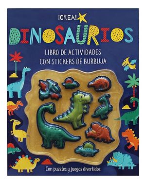 Dinosaurios. Libro de actividades con stickers de burbuja | Agua De Mayo