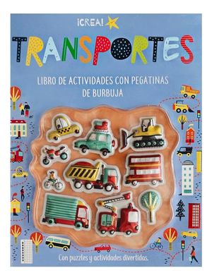 Transportes. Libro de actividades con pegativas de burbuja