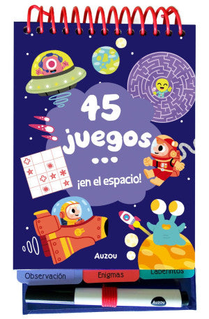 45 juegos ¡en el espacio! (Pasta Dura) | Auzou Editorial