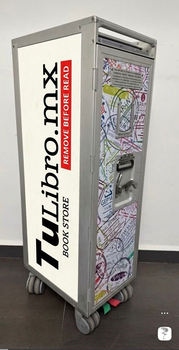 Carrito de Servicio de Avión “TuLibro.mx – REMOVE BEFORE READ" BCO