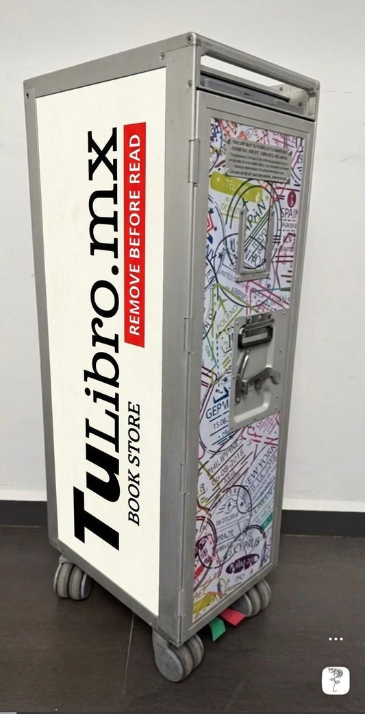Carrito de Servicio de Avión “TuLibro.mx – REMOVE BEFORE READ" BCO
