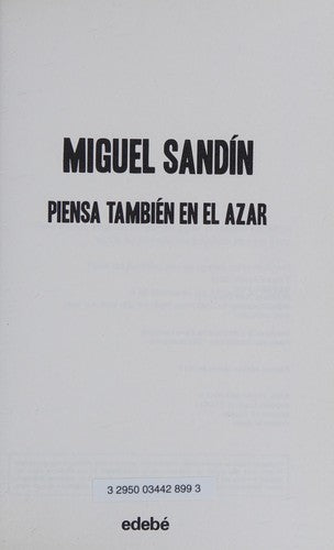 PIENSA TAMBIEN EN EL AZAR / PD.