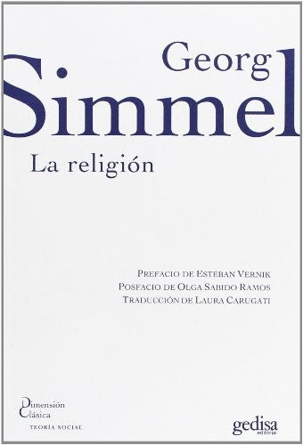 La religión [Paperback] Simmel, Georg