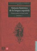 Sintaxis histórica de la lengua española. Primera parte: 2: 1 Company Company, Concepción