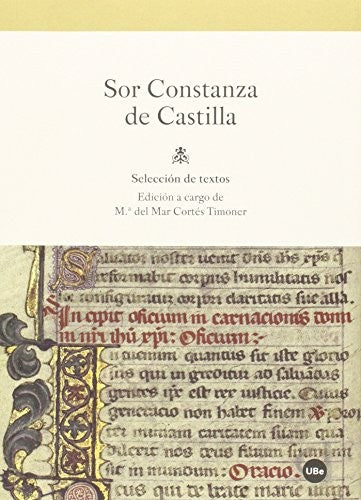 Sor Constanza de Castilla [Paperback] del Mar Cortés Timoner, M.ª