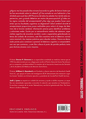 Salud cerebral durante el envejecimiento: Guía práctica para el mantenimiento y la prevención [Paperback] Steven P. Simmons; William E. Mansbach and Jodi L. Lyons
