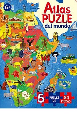 Atlas puzle del mundo: 5 puzles de 54 piezas [Toy] AAVV, AAVV