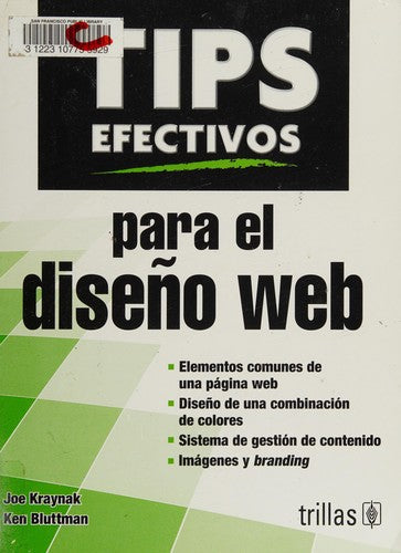Tips Efectivos Para El Diseño Web [Paperback] Joe Kraynak and TRILLAS, EDITORIAL