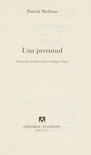 Una juventud [Paperback] Modiano, Patrick