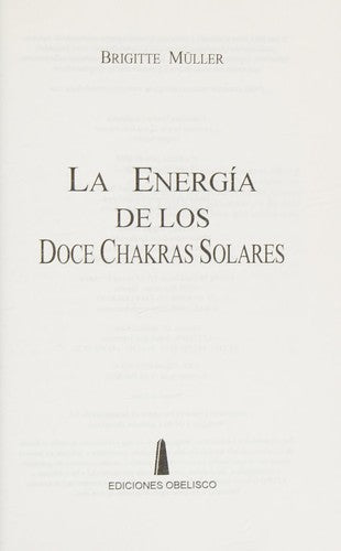 La energía de los 12 chakras solares [Paperback] Brigitte Muller