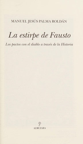 ESTIRPE DE FAUSTO, LA [Paperback] MANUEL JESUS PALMA ROLDAN