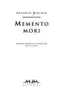 Memento mori (Spanish Edition) [Paperback] Rabinat, Antonio