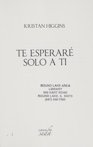 Te Esperaré Solo a Ti/ Waiting on You [Paperback] Higgins, Kristan