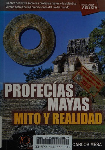 Profecias Mayas: Mito Y Realidad [Paperback] Mesa, Carlos